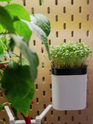 Microgreens an IKEA-Skadis Ikea-Hack 3D-Druck Bausatz DIY