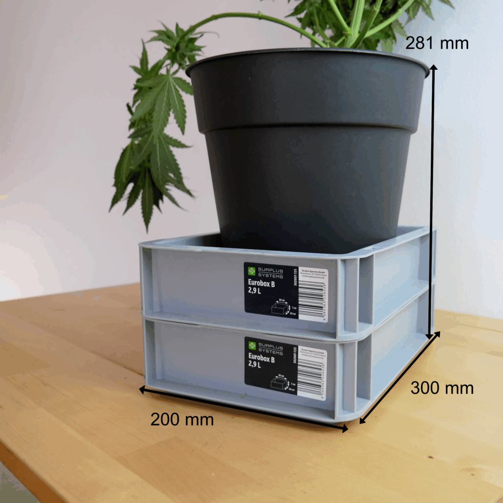 diy docht-system Cannabis Anbau in Erde und Coco Kokos Cannabis-Grow BIO BIO-Tabs Docht 3D Druck Bausatz günstiger Einstieg MAßangaben Mini Grow
